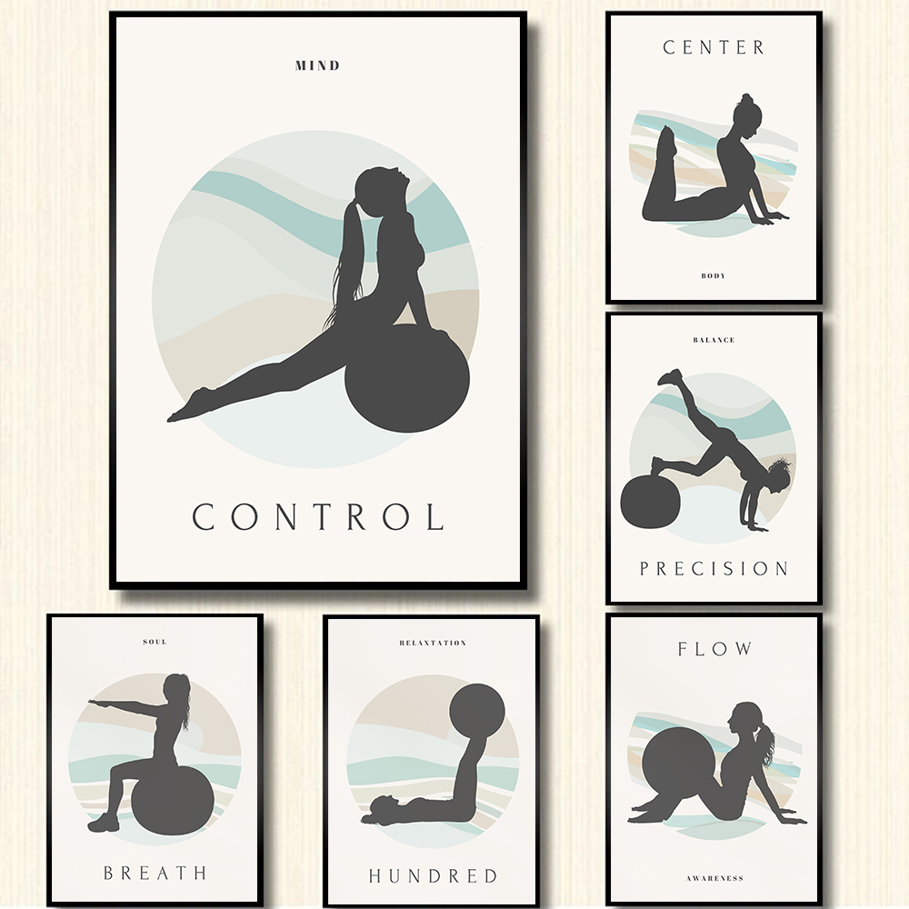 Pilates Yoga Quotes - Minimalist ische Pilates Yoga Fitness Mädchen