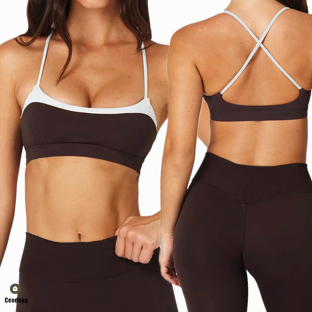 Pilates Yoga Outfit - Pad Yoga-BH für Damen, Hosen, Laufshorts,